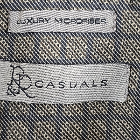 RR Casuals Men M Dark Gray Yellow Stripe Natural Tone Casual Button Down Shirts - Picture 16 of 16